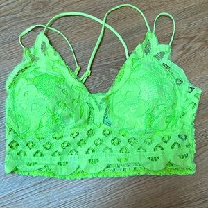 Neon Yellow Bralette Large
